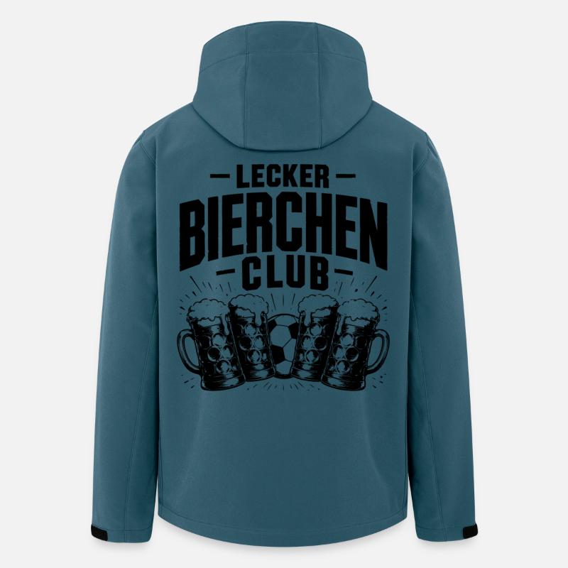 Lecker Bierchen Club Fußball & Bier - Recycelte Männer Softshell-Jacke von Stanley/Stella - Dunkles Petrol