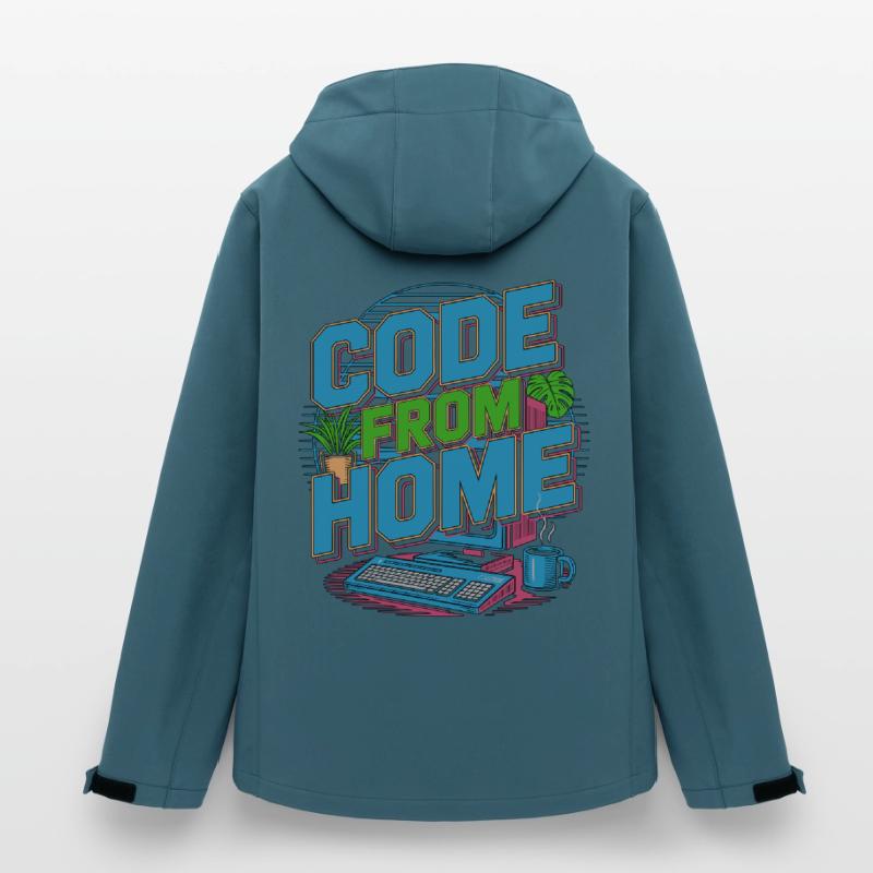 Remote Developer Code From Home Software Developer Recycelte Männer Softshell-Jacke von Stanley/Stella