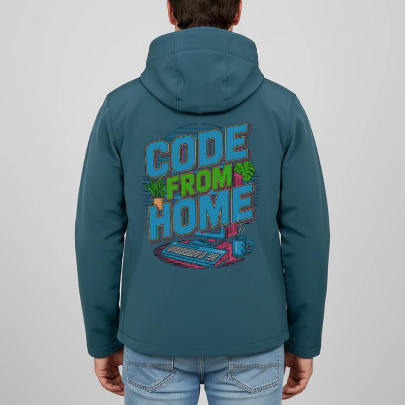 Remote Developer Code From Home Software Developer Recycelte Männer Softshell-Jacke von Stanley/Stella