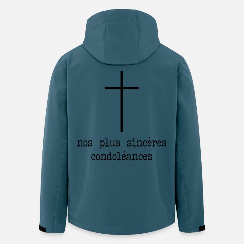 Départ Condoléances - Veste softshell homme en polyester recyclé Stanley/Stella - bleu pétrole foncé