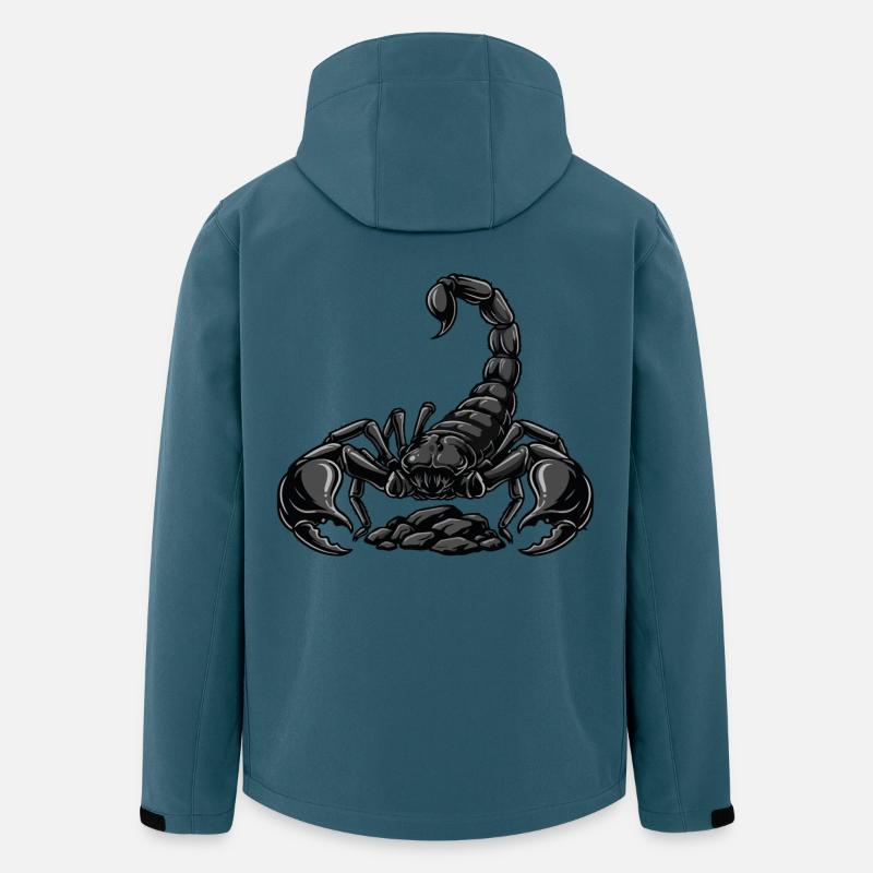 Schwarzer Skorpion-Kaiser Stachel-Spinnen-Tattoo - Recycelte Männer Softshell-Jacke von Stanley/Stella - Dunkles Petrol