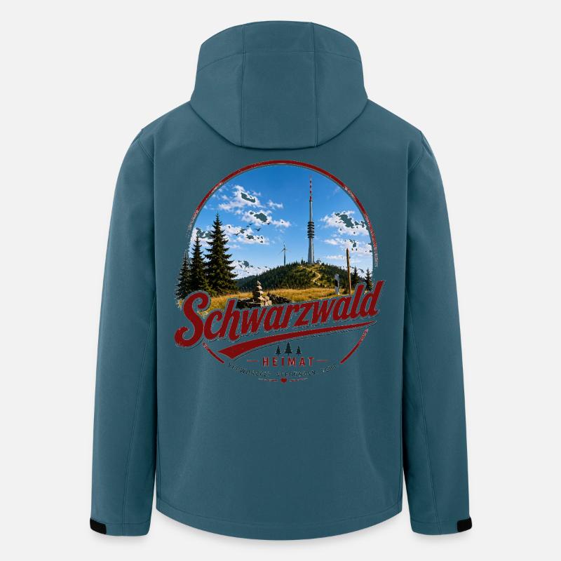Schwarzwald Heimat Layout - Recycelte Männer Softshell-Jacke von Stanley/Stella - Dunkles Petrol