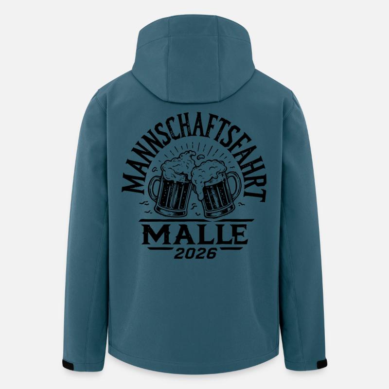 Malle 2026 Mannschaftsfahrt - Recycelte Männer Softshell-Jacke von Stanley/Stella - Dunkles Petrol