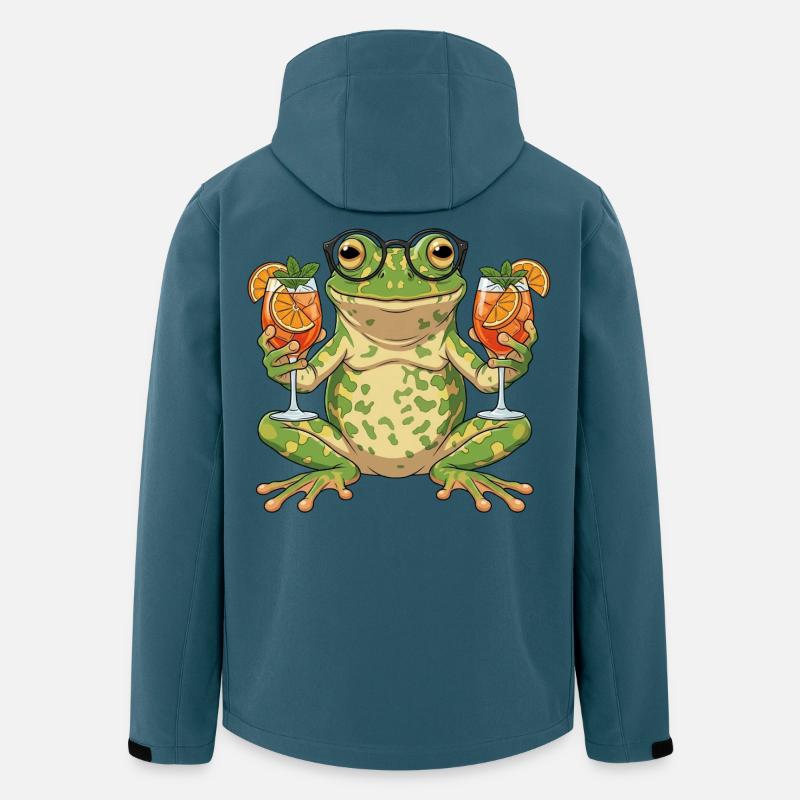 Frog with cocktail glasses - Men’s Recycled Softshell Jacket by Stanley/Stella - stargazer