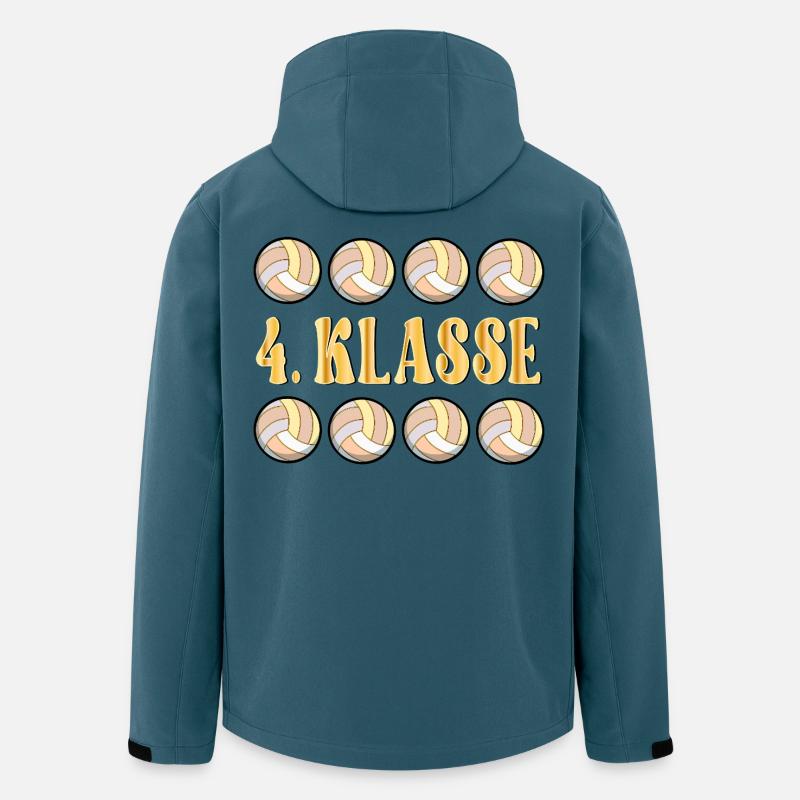 SCHULKIND 4. Klasse Volleyball - Recycelte Männer Softshell-Jacke von Stanley/Stella - Dunkles Petrol