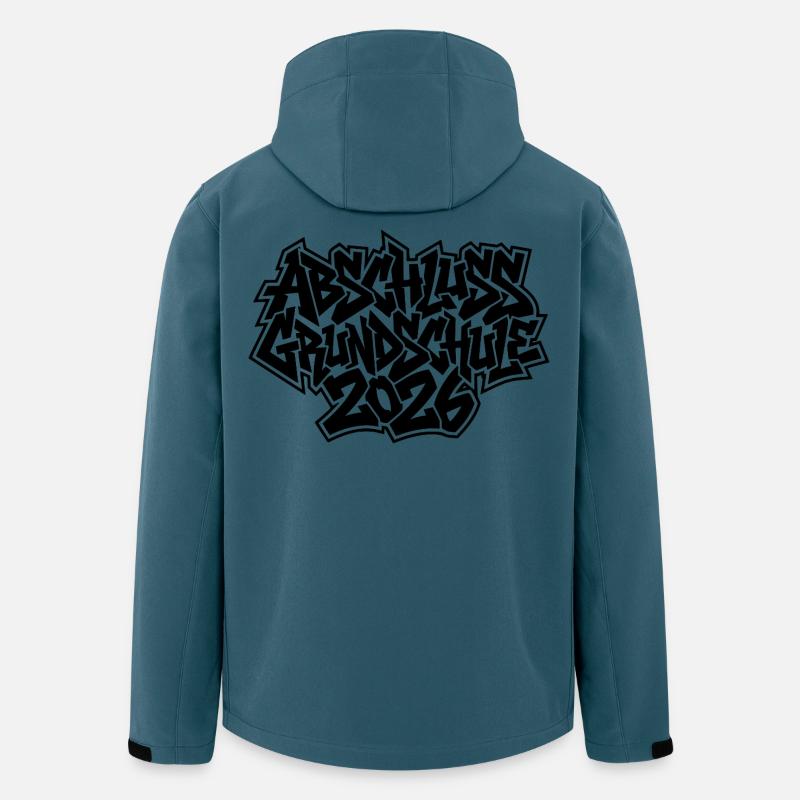 Abschluss Grundschule 2026 Graffiti - Recycelte Männer Softshell-Jacke von Stanley/Stella - Dunkles Petrol