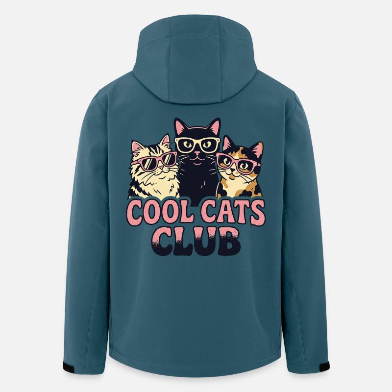 Cool Cats Club - Recycelte Männer Softshell-Jacke von Stanley/Stella - Dunkles Petrol