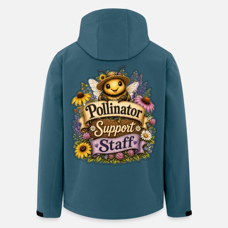 Pollinator Support Staff - Recycelte Männer Softshell-Jacke von Stanley/Stella - Dunkles Petrol