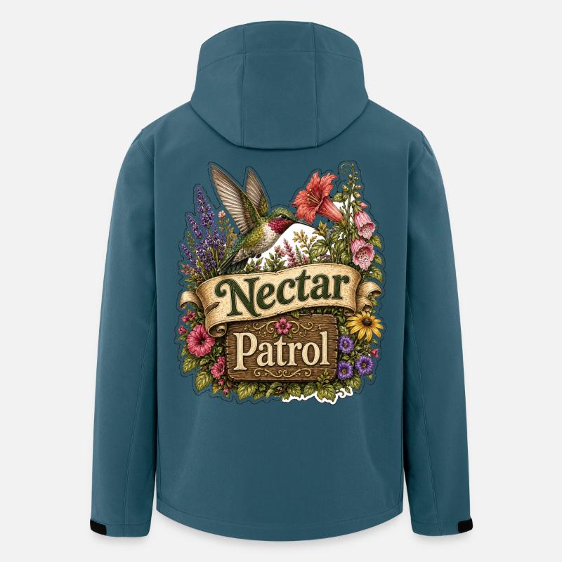 Patrouille Nectar - Veste softshell homme en polyester recyclé Stanley/Stella - bleu pétrole foncé