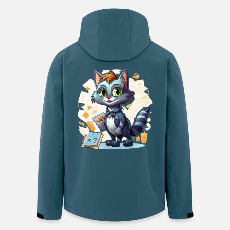 Bürokatze im Anzug - Recycelte Männer Softshell-Jacke von Stanley/Stella - Dunkles Petrol