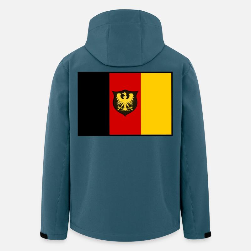 Drapeau de l’aigle NoirRedGold Shield - Veste softshell homme en polyester recyclé Stanley/Stella - bleu pétrole foncé