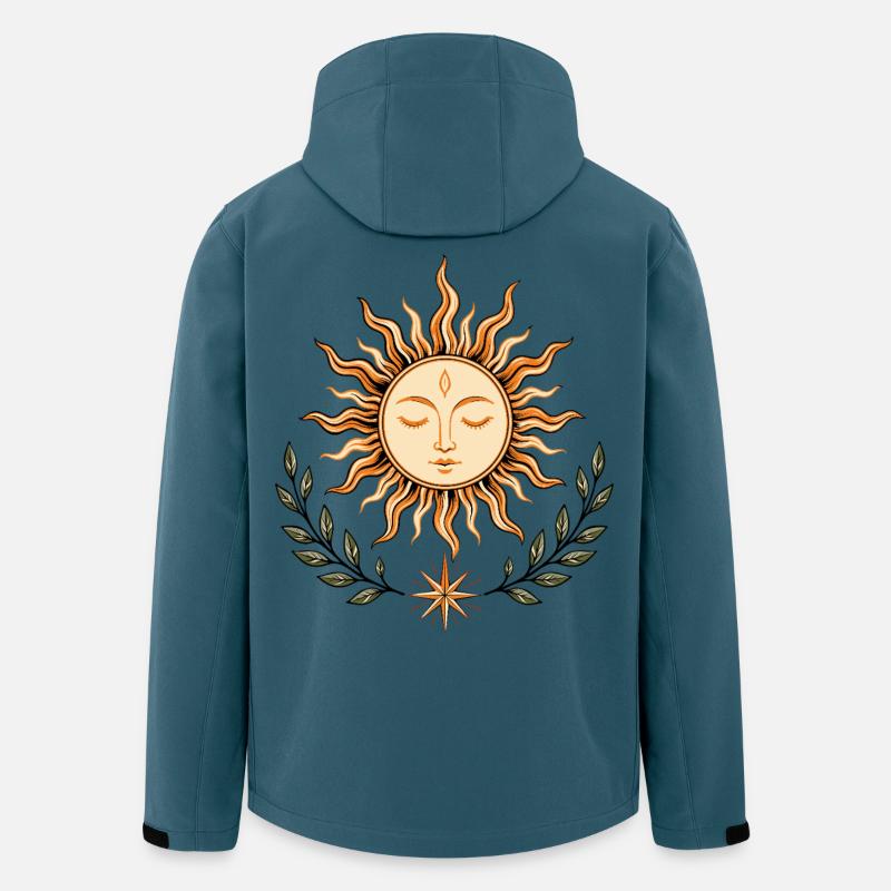 Midsummer Sun – Boho Nature Symbol - Men’s Recycled Softshell Jacket by Stanley/Stella - stargazer