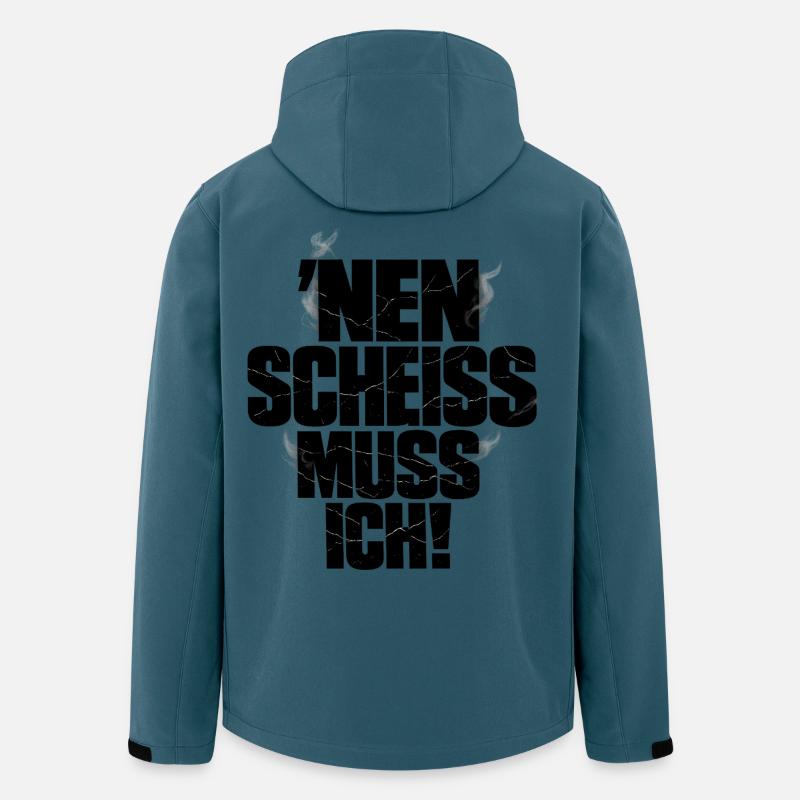 Nen Scheiss Muss Ich - Recycelte Männer Softshell-Jacke von Stanley/Stella - Dunkles Petrol