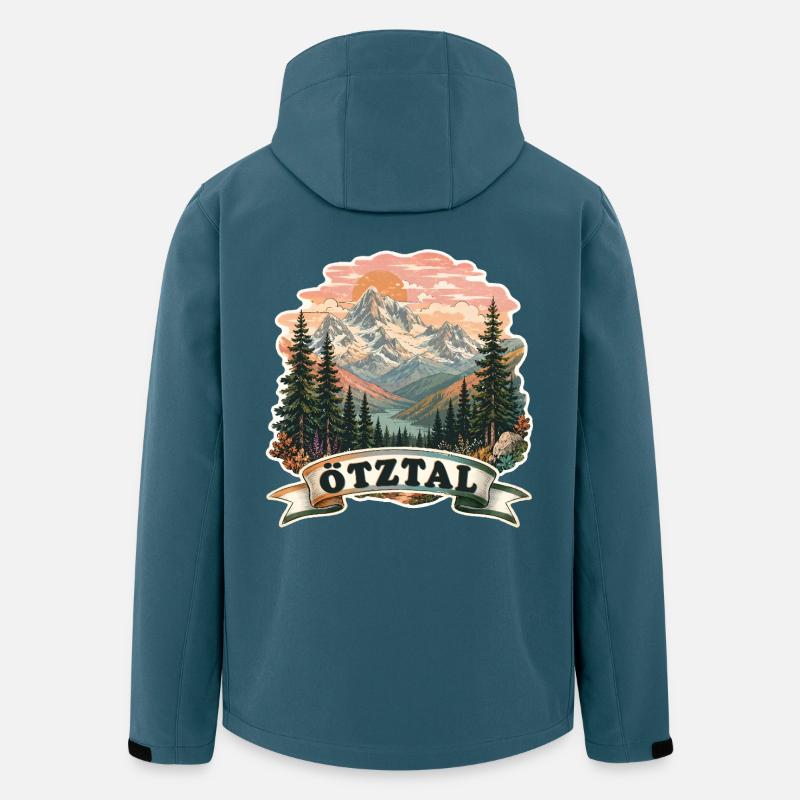 Oetztal - Recycelte Männer Softshell-Jacke von Stanley/Stella - Dunkles Petrol
