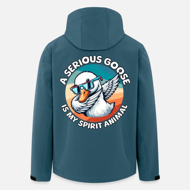 Lustige Gans Sprüche - Recycelte Männer Softshell-Jacke von Stanley/Stella - Dunkles Petrol