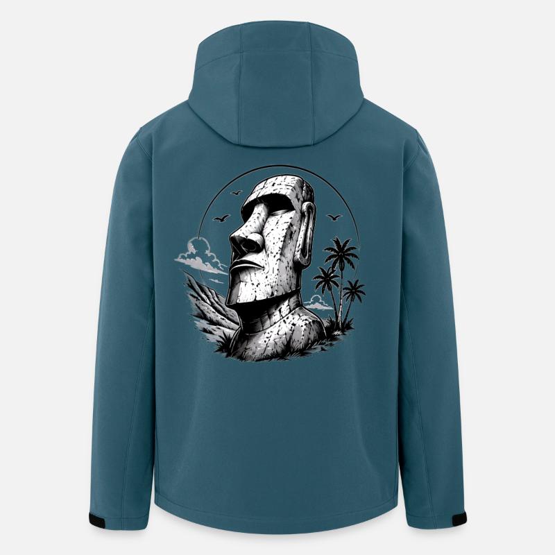 Moai Easter Island Statue - Men’s Recycled Softshell Jacket by Stanley/Stella - stargazer