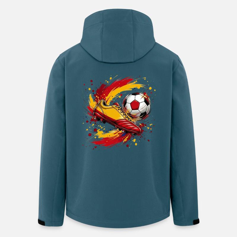 Fußball Team Spanien - Recycelte Männer Softshell-Jacke von Stanley/Stella - Dunkles Petrol