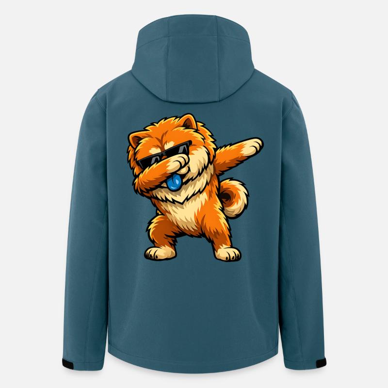 Dabbing Chow Chow - Recycelte Männer Softshell-Jacke von Stanley/Stella - Dunkles Petrol