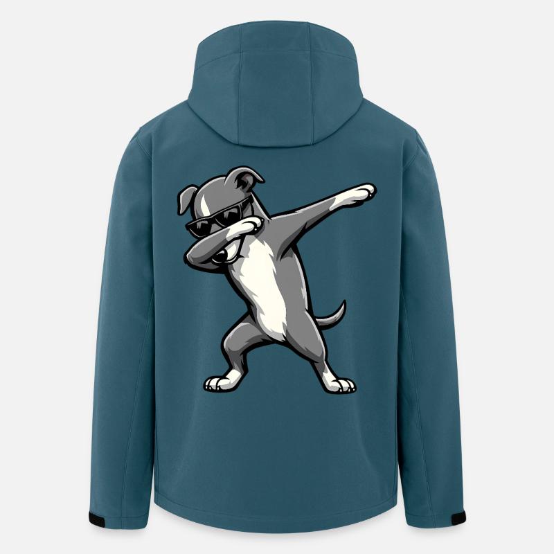 Dabbing Greyhound - Recycelte Männer Softshell-Jacke von Stanley/Stella - Dunkles Petrol