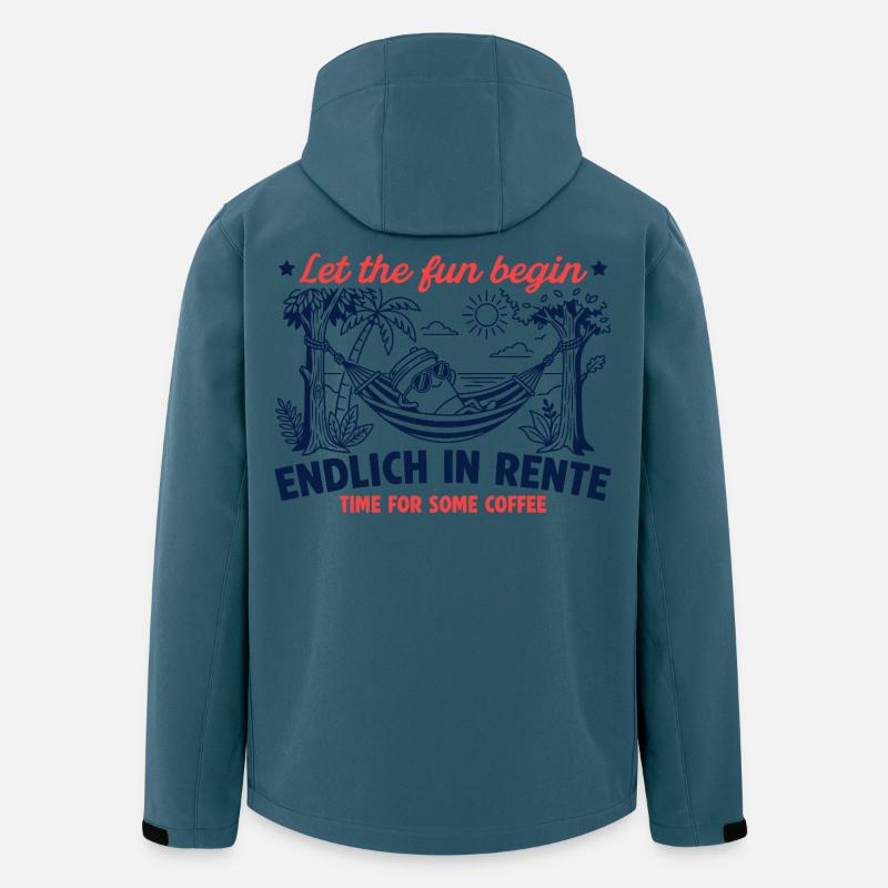 Endlich in Rente Retro Kaffee - Recycelte Männer Softshell-Jacke von Stanley/Stella - Dunkles Petrol