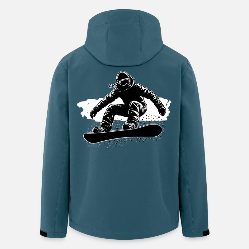 Snowboarden - Recycelte Männer Softshell-Jacke von Stanley/Stella - Dunkles Petrol