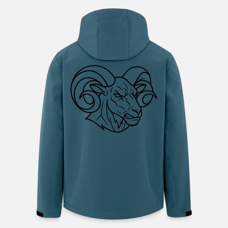 Starker Widderkopf - Recycelte Männer Softshell-Jacke von Stanley/Stella - Dunkles Petrol