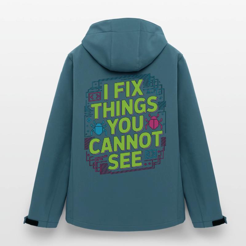 Game Developer I Fix Things Software Developer Men’s Recycled Softshell Jacket by Stanley/Stella