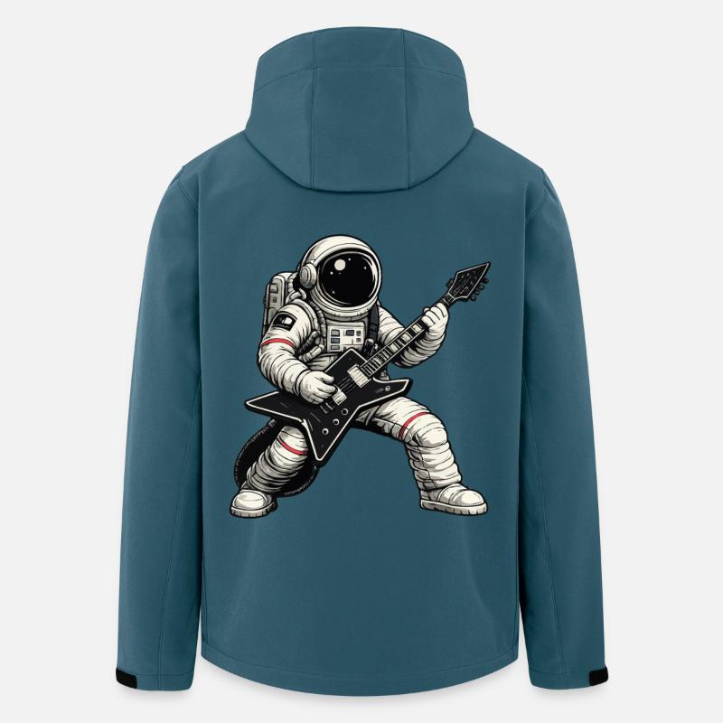 Guitariste astronaute - Veste softshell homme en polyester recyclé Stanley/Stella - bleu pétrole foncé
