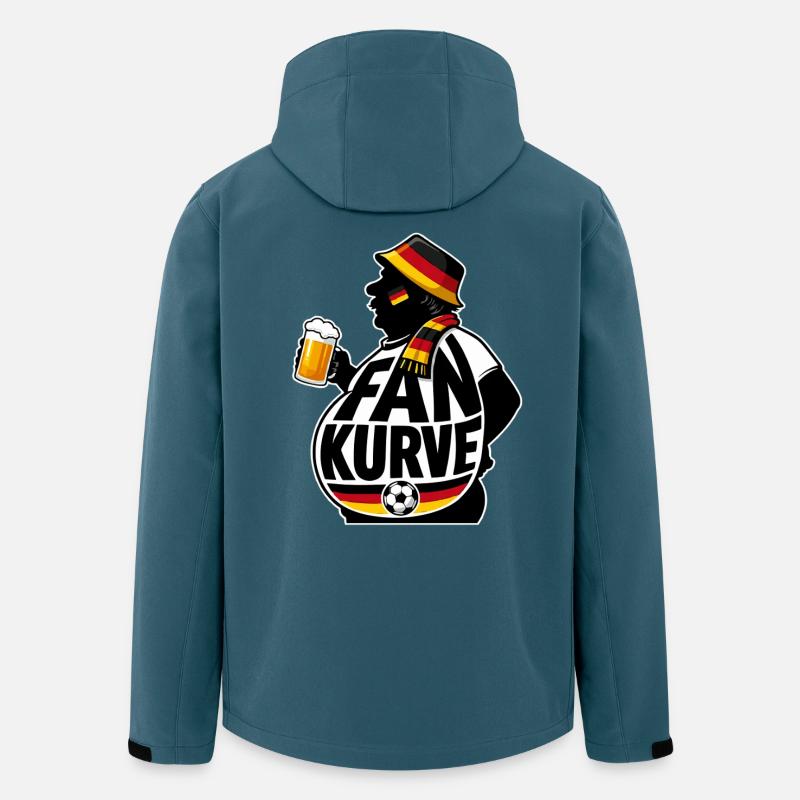 Fankurve Bierfreude Design - Recycelte Männer Softshell-Jacke von Stanley/Stella - Dunkles Petrol