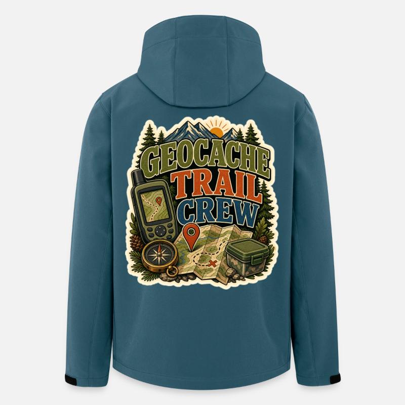 GEOCACHE TRAIL CREW - Recycelte Männer Softshell-Jacke von Stanley/Stella - Dunkles Petrol