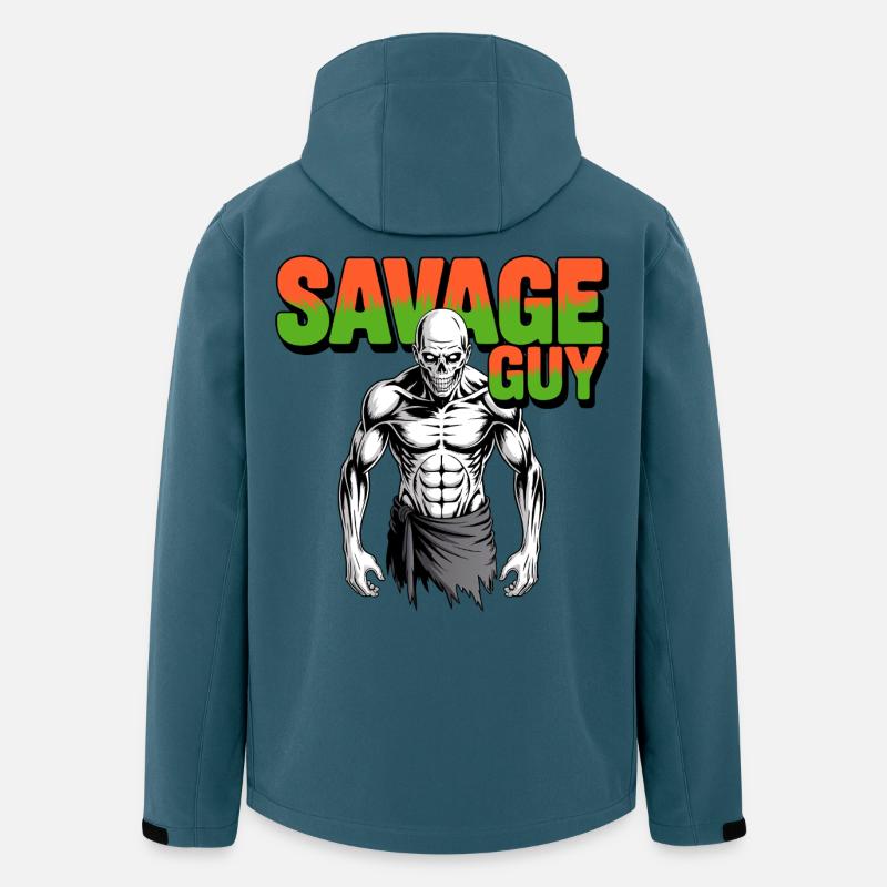 Savage Guy - Recycelte Männer Softshell-Jacke von Stanley/Stella - Dunkles Petrol