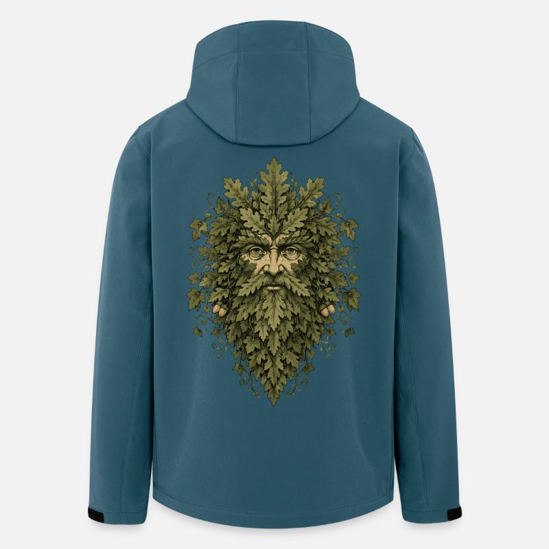 Leshy Green Man - Recycelte Männer Softshell-Jacke von Stanley/Stella - Dunkles Petrol