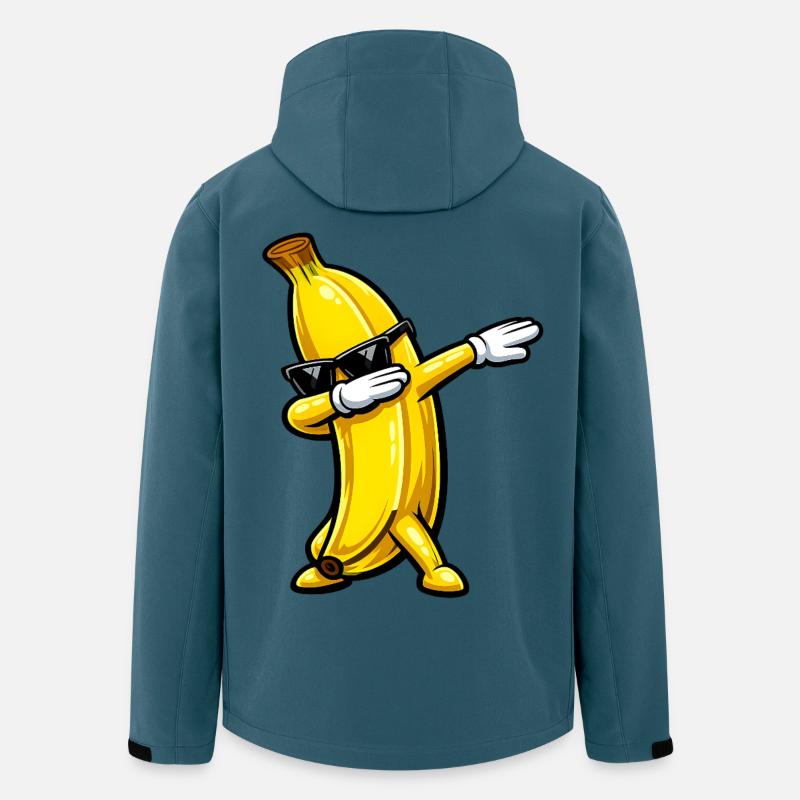 Tabbing de banane - Veste softshell homme en polyester recyclé Stanley/Stella - bleu pétrole foncé