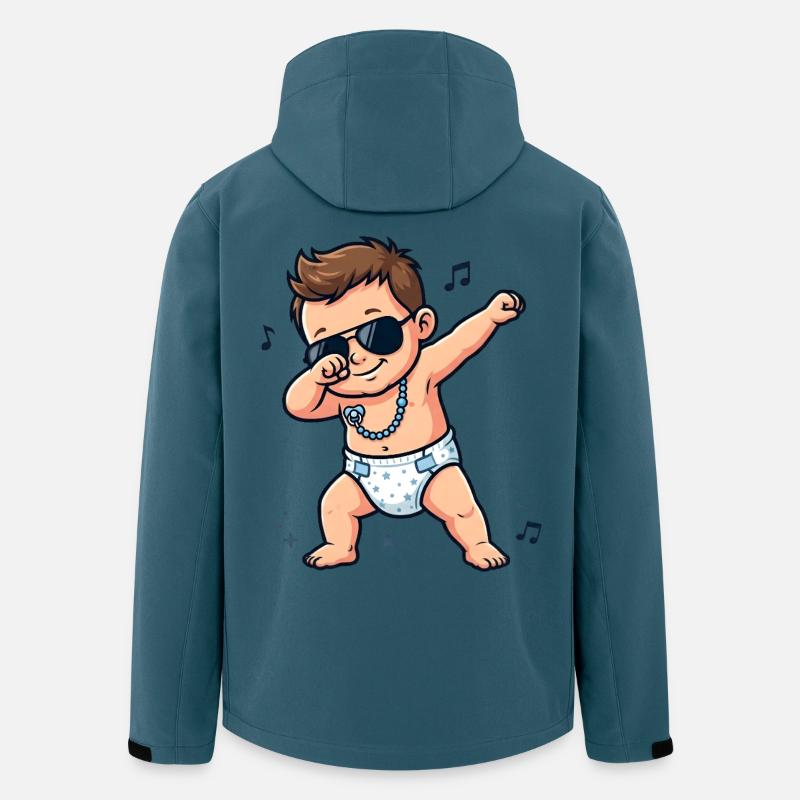 Bébé mignon – garçon brun - Veste softshell homme en polyester recyclé Stanley/Stella - bleu pétrole foncé