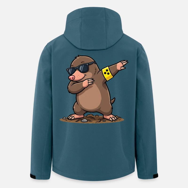 Dabbing Maulwurf - Recycelte Männer Softshell-Jacke von Stanley/Stella - Dunkles Petrol