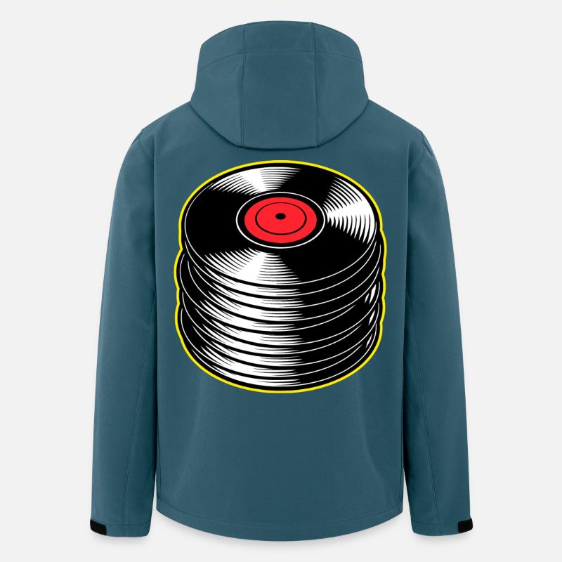 Vinyl-Alben-Stapel - Recycelte Männer Softshell-Jacke von Stanley/Stella - Dunkles Petrol