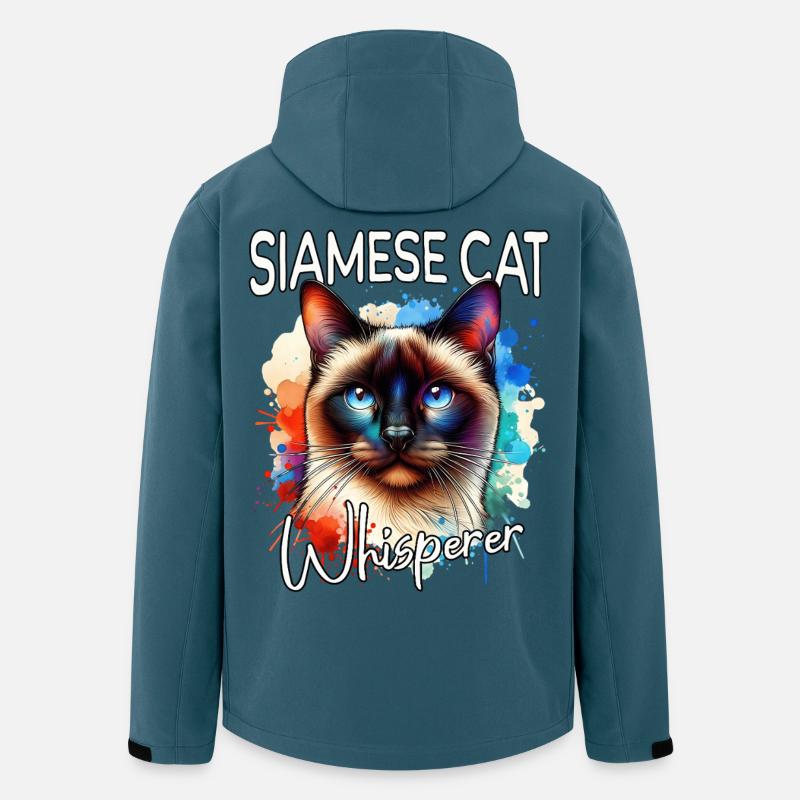 Siamkatze Flüsterer - Recycelte Männer Softshell-Jacke von Stanley/Stella - Dunkles Petrol