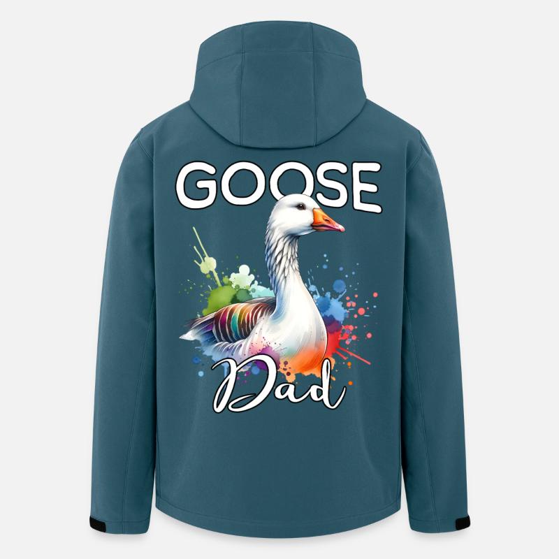Gans Papa - Recycelte Männer Softshell-Jacke von Stanley/Stella - Dunkles Petrol