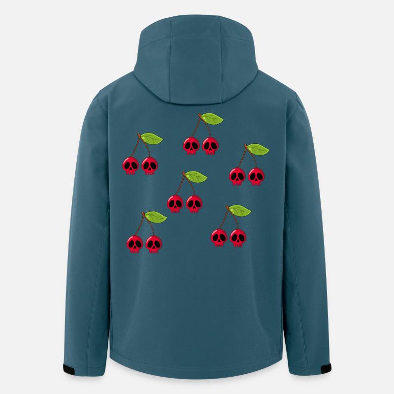 Bunte Totenkopfkirschen - Recycelte Männer Softshell-Jacke von Stanley/Stella - Dunkles Petrol