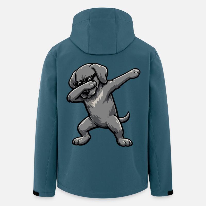 Dabbing Weimaraner - Recycelte Männer Softshell-Jacke von Stanley/Stella - Dunkles Petrol