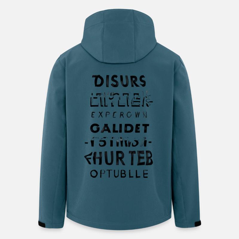 Glitchtext Kaskade - Recycelte Männer Softshell-Jacke von Stanley/Stella - Dunkles Petrol