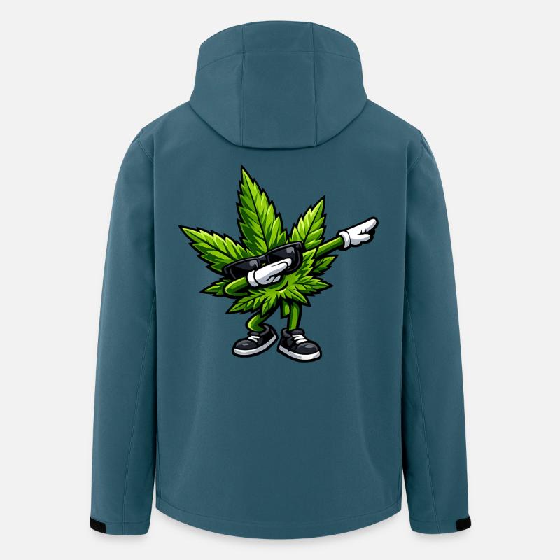 Dabbing Cannabis - Recycelte Männer Softshell-Jacke von Stanley/Stella - Dunkles Petrol