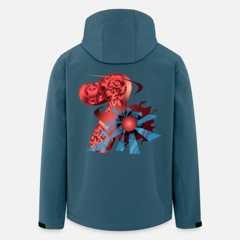 Nummer 7: Kupfer - Recycelte Männer Softshell-Jacke von Stanley/Stella - Dunkles Petrol