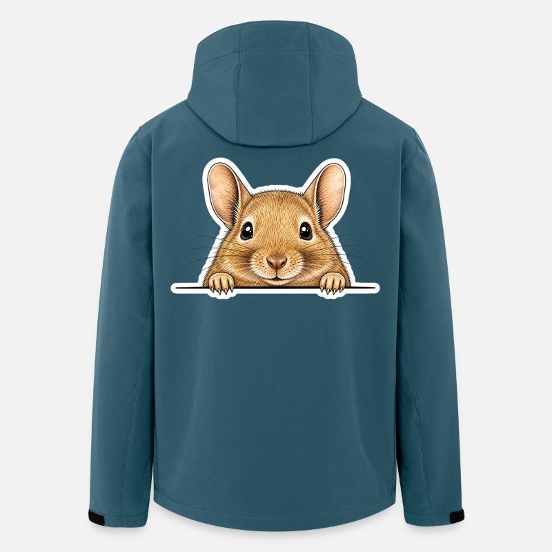Peeking Degu - Recycelte Männer Softshell-Jacke von Stanley/Stella - Dunkles Petrol
