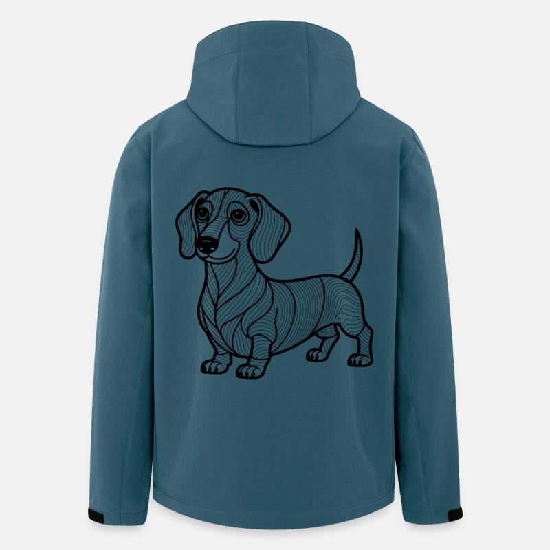 Dackel - Recycelte Männer Softshell-Jacke von Stanley/Stella - Dunkles Petrol