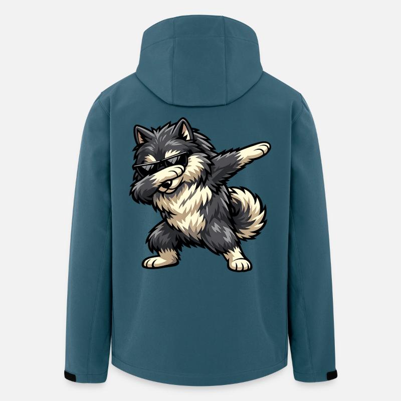 Dabbing Wolfspitz - Men’s Recycled Softshell Jacket by Stanley/Stella - stargazer