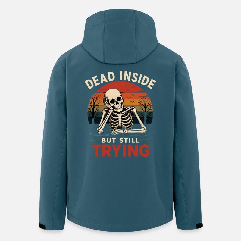 Dead Inside Bürohumor Skelett - Recycelte Männer Softshell-Jacke von Stanley/Stella - Dunkles Petrol