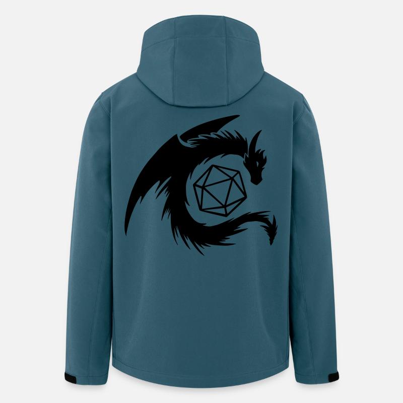 Dragon with D20 Dice - Men’s Recycled Softshell Jacket by Stanley/Stella - stargazer