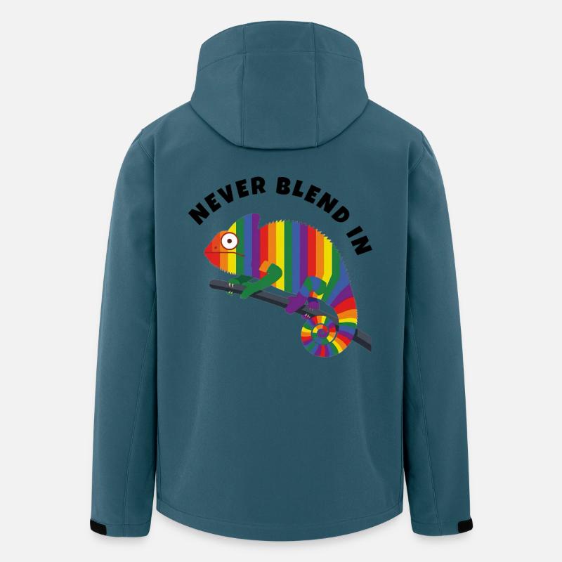 Regenbogen-Chamäleon-Pride-Monat - Recycelte Männer Softshell-Jacke von Stanley/Stella - Dunkles Petrol