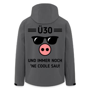 Ü30 Und Immer Noch ’Ne Coole Sau! Cool Geburtstag - Recycelte Männer Softshell-Jacke von Stanley/Stella - Dunkles Petrol - Hinten - AI Model Male 185 light (185cm)